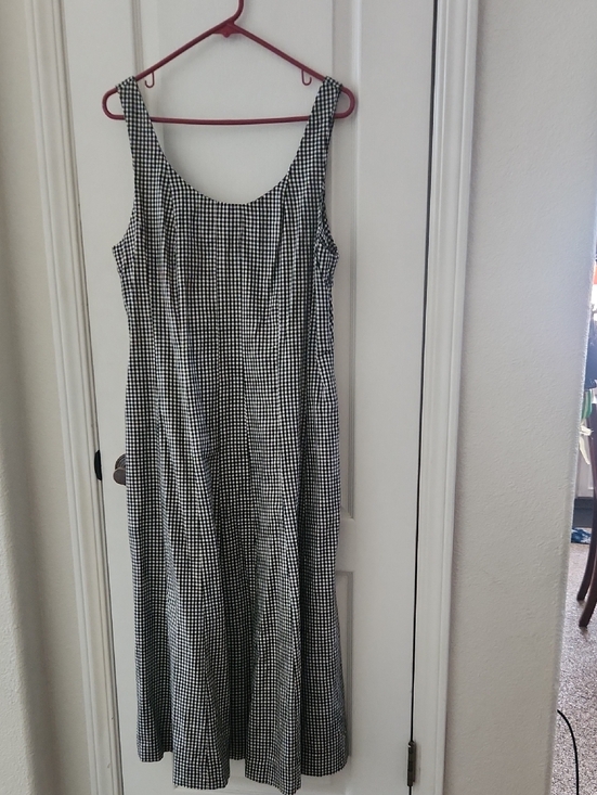 a new day Dresses & Skirts - a new day Black and White Gingham Maxi Dress, Size 10